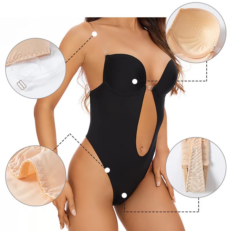 Anti Slip Glue Backless Body S - Shapewear Bodysuit Firm ulasan dan harga